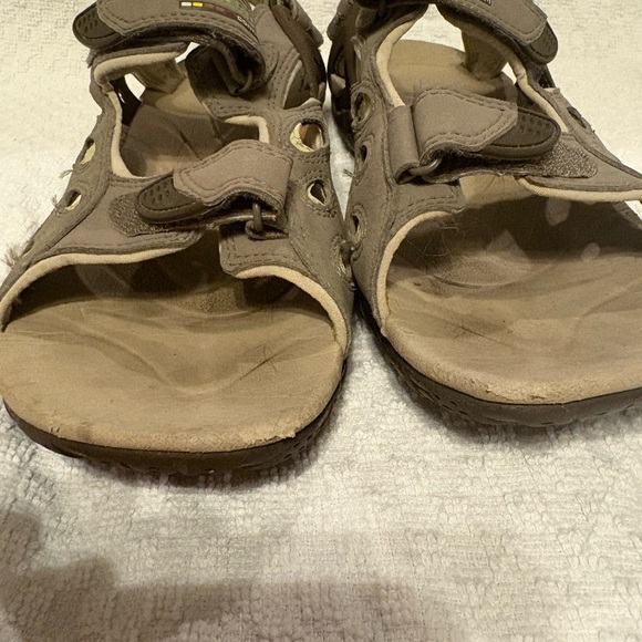 MERRELL Continuum Sandal Women 8 Tan Leather Vibram Waterproof Slingback Hiking - Picture 9 of 11